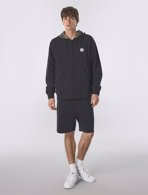 Black Lounge Zip Up Hoody