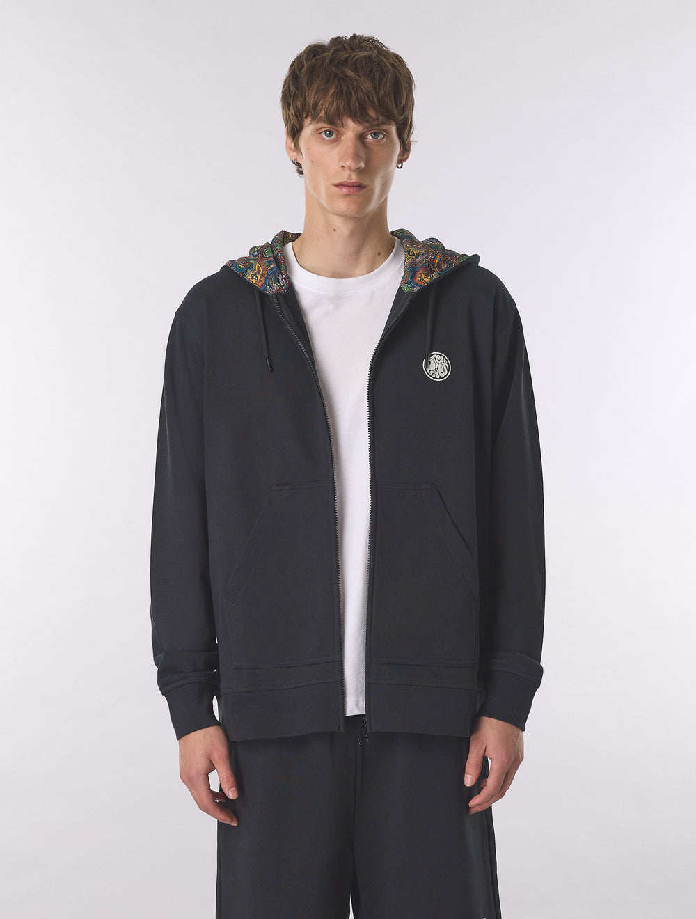 Black Lounge Zip Up Hoody