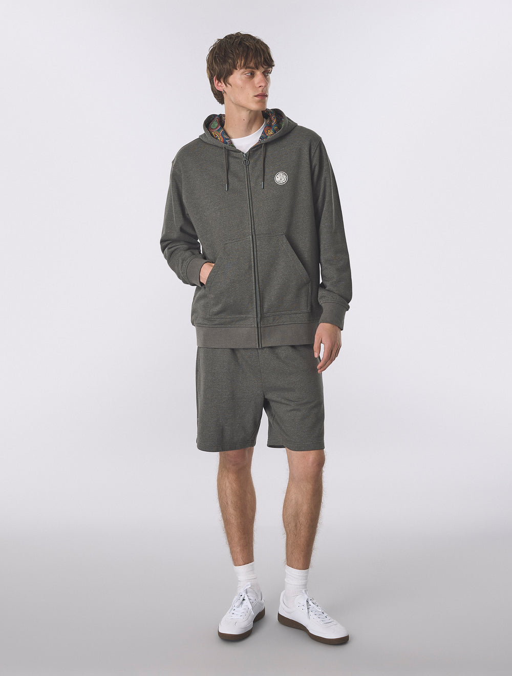 Grey Lounge Zip Up Hoody