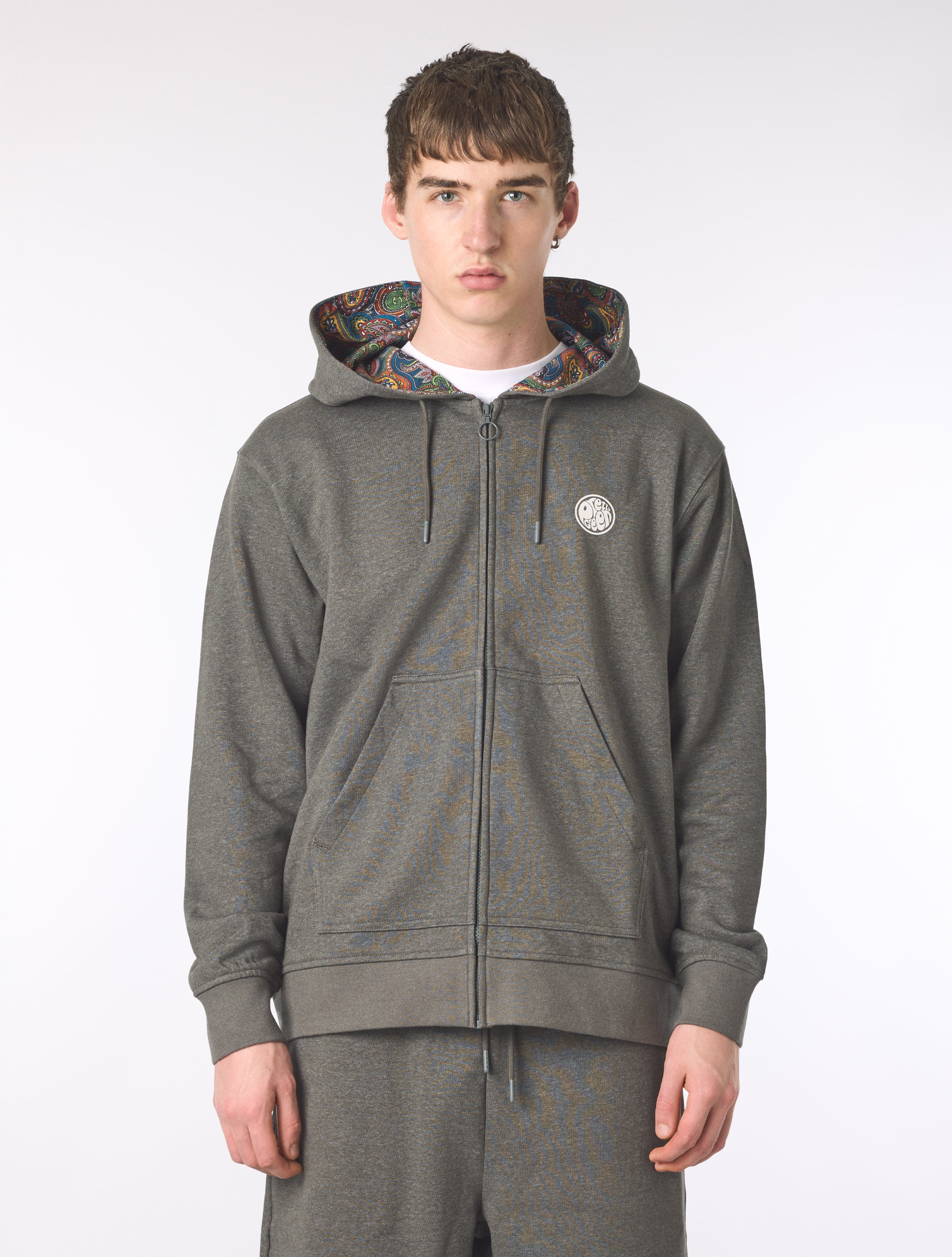 t*7様 everyone luxury cotton zip up hoodi Grey Lounge Zip Up Hoody – Pretty Green Store