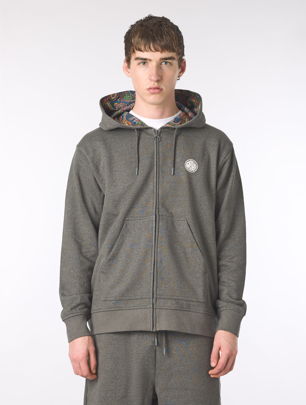 Grey Lounge Zip Up Hoody