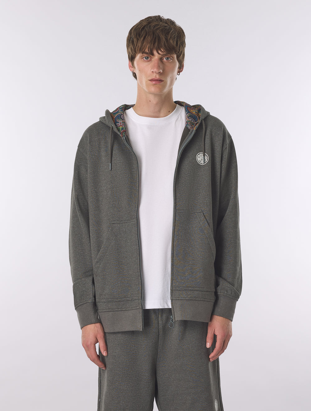 Grey Lounge Zip Up Hoody