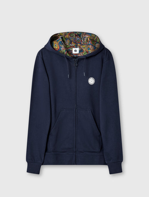 Navy Lounge Zip Up Hoody