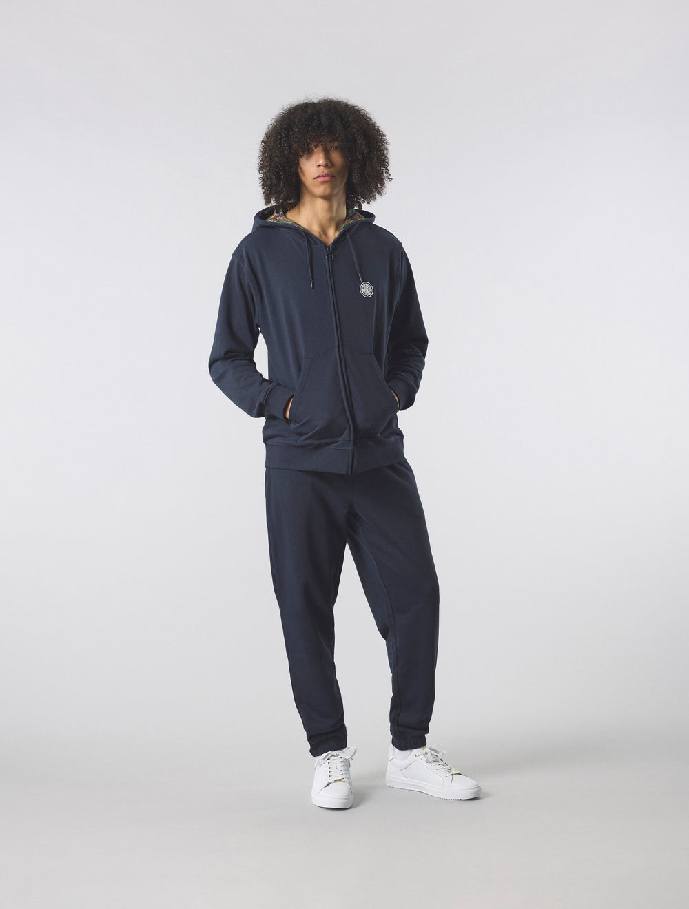 Navy Lounge Zip Up Hoody