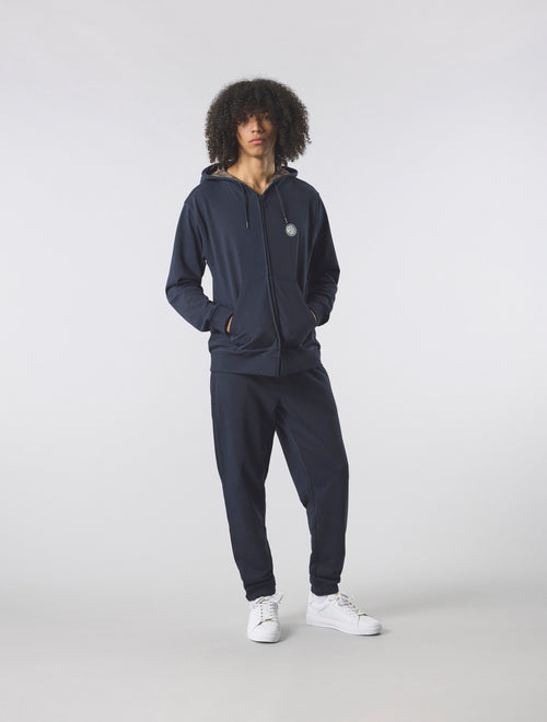 Navy Lounge Zip Up Hoody