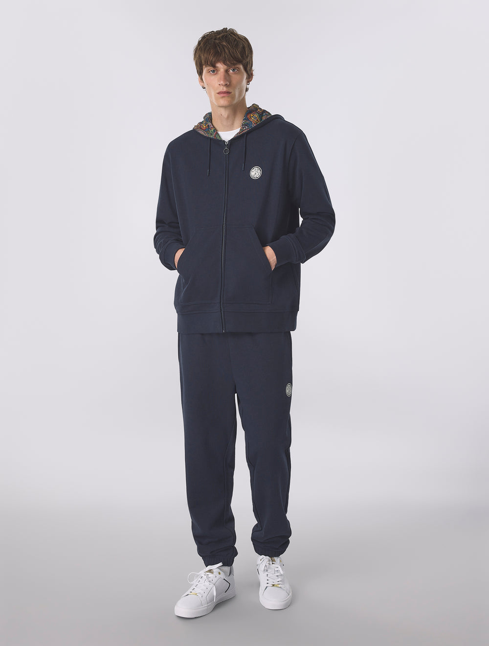 Navy Lounge Zip Up Hoody