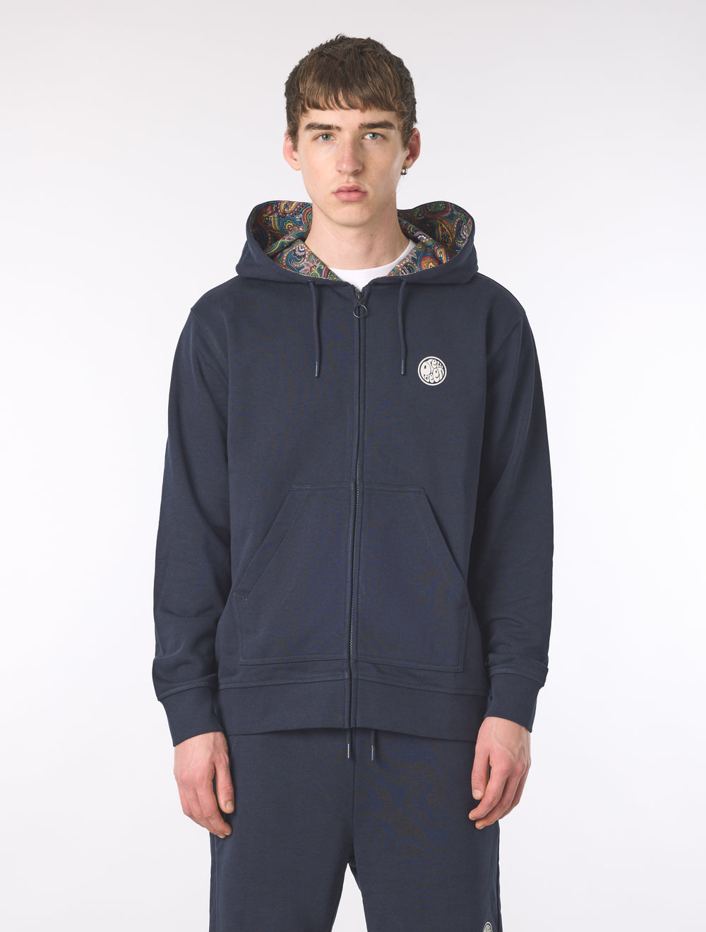 Navy Lounge Zip Up Hoody