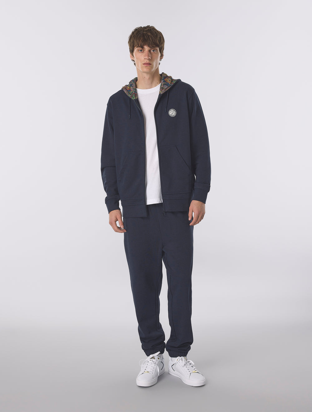 Navy Lounge Zip Up Hoody