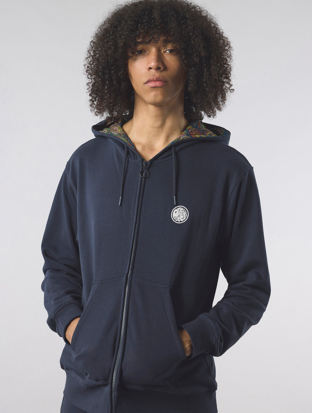 Navy Lounge Zip Up Hoody