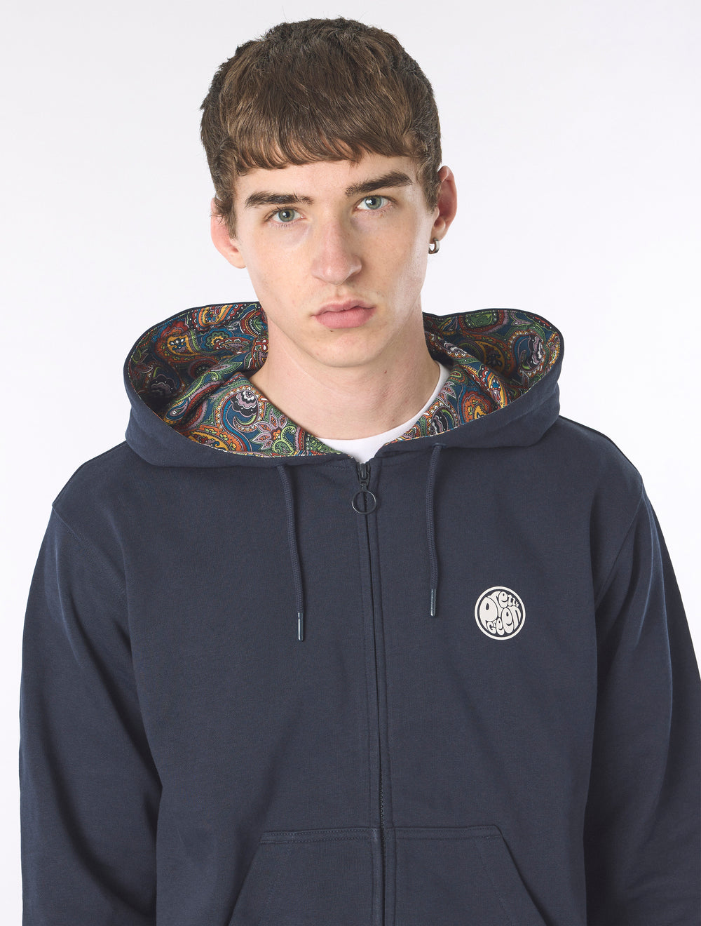 Navy Lounge Zip Up Hoody