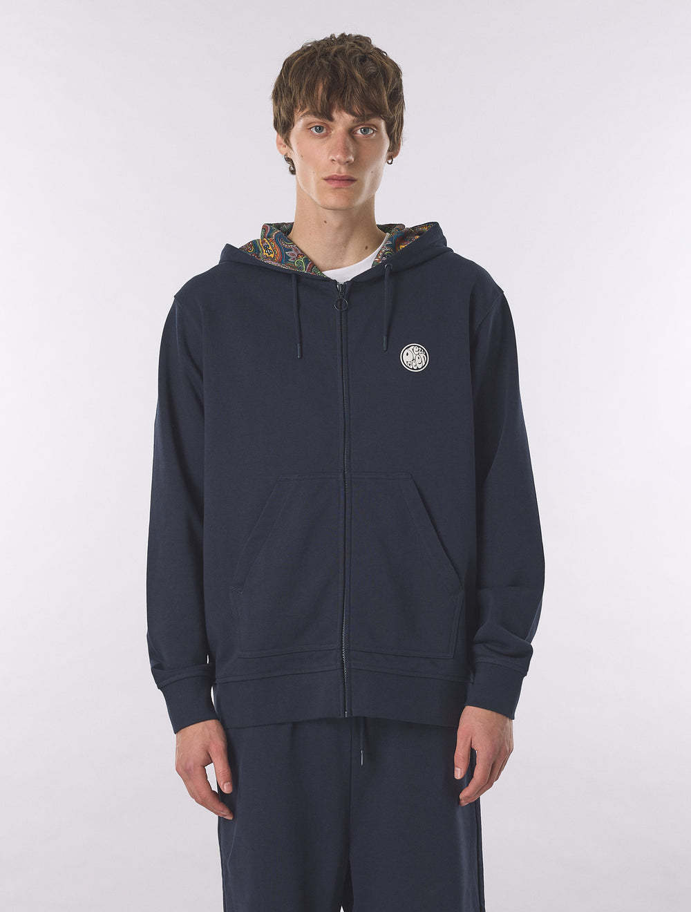 Navy Lounge Zip Up Hoody