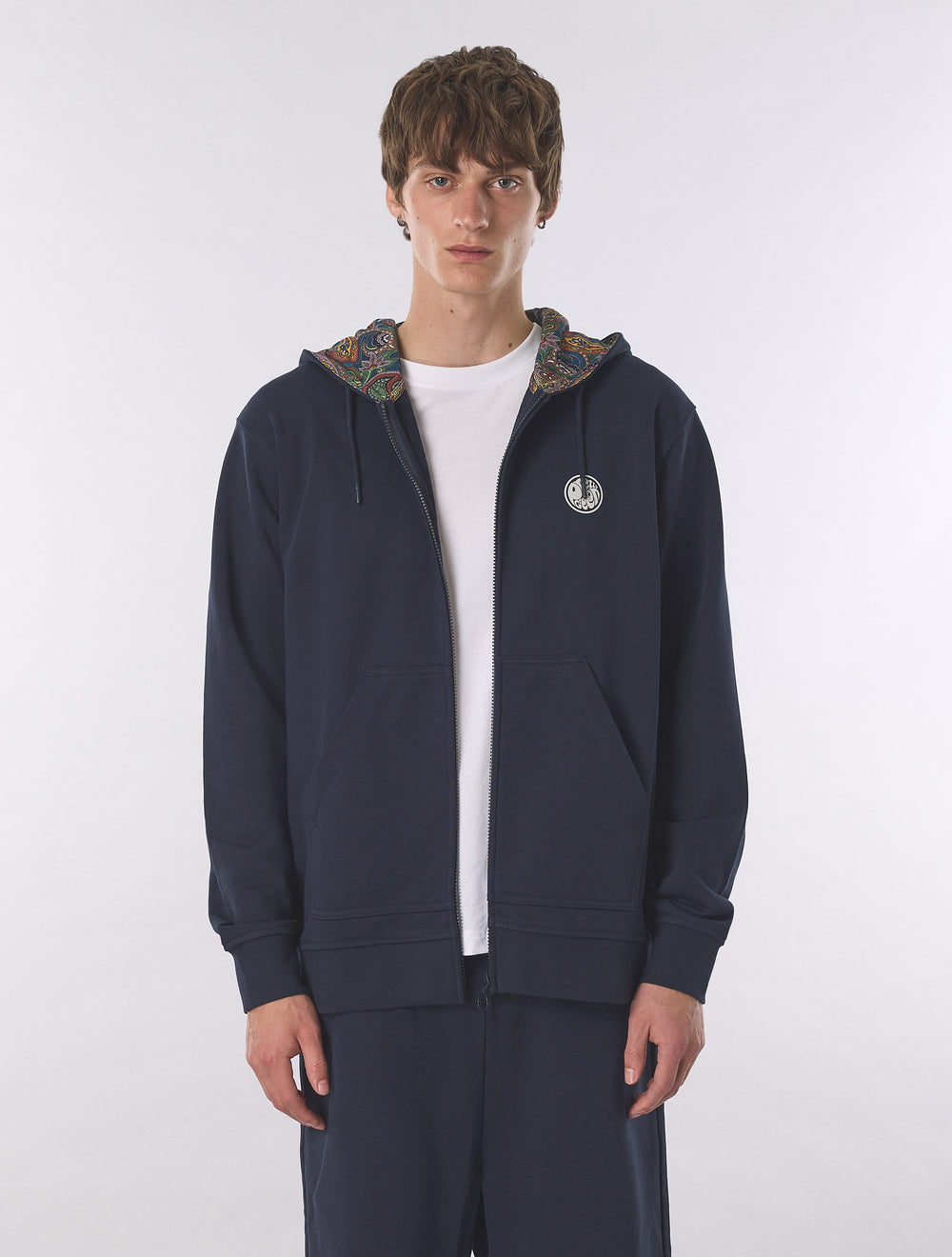 Navy Lounge Zip Up Hoody