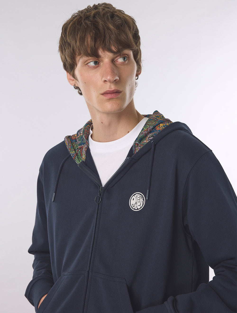 Navy Lounge Zip Up Hoody