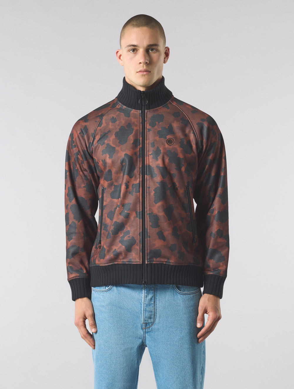 Brown Brindle Track Top