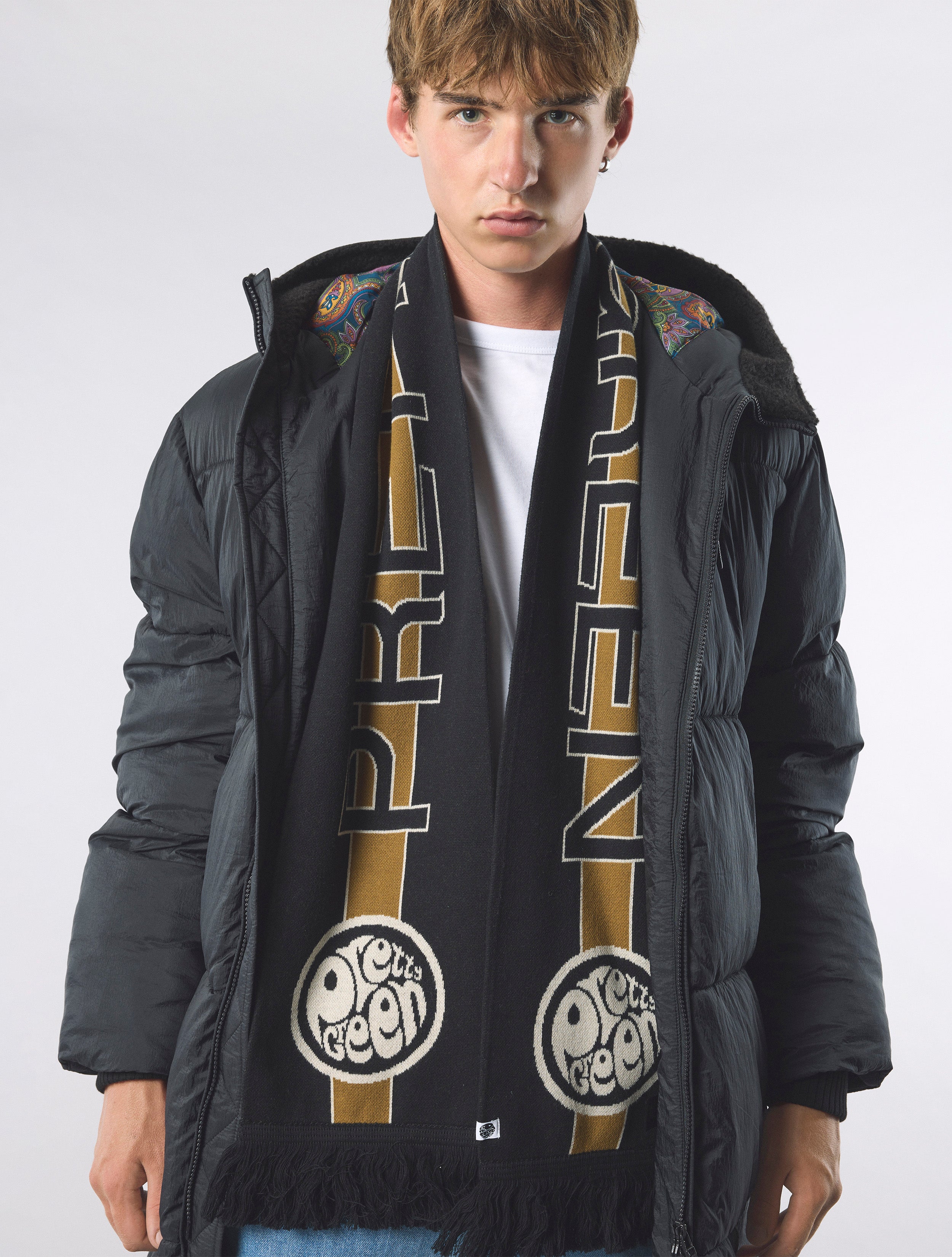 Black Rainsford Scarf – Pretty Green Store
