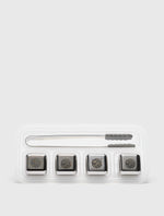 Silver Logo Whiskey Stones