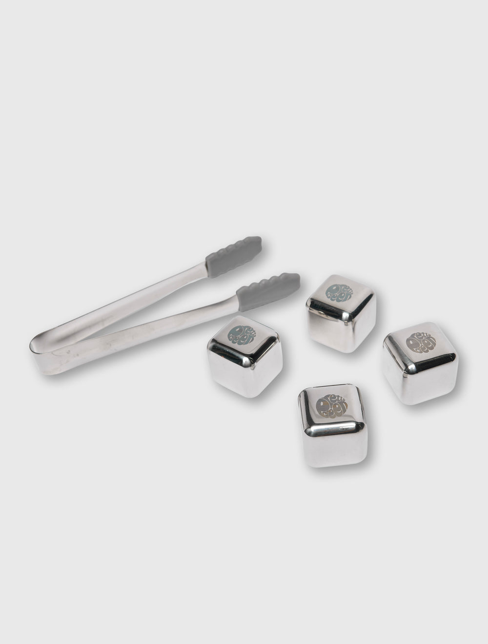 Silver Logo Whiskey Stones