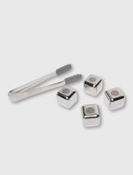 Silver Logo Whiskey Stones