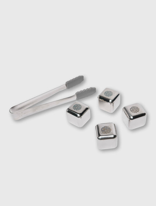 Silver Logo Whiskey Stones