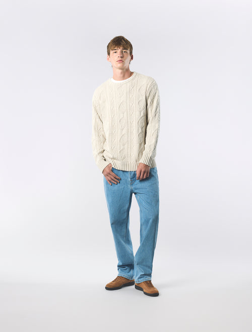 Stone Marlybone Paisley Cable Knit Jumper