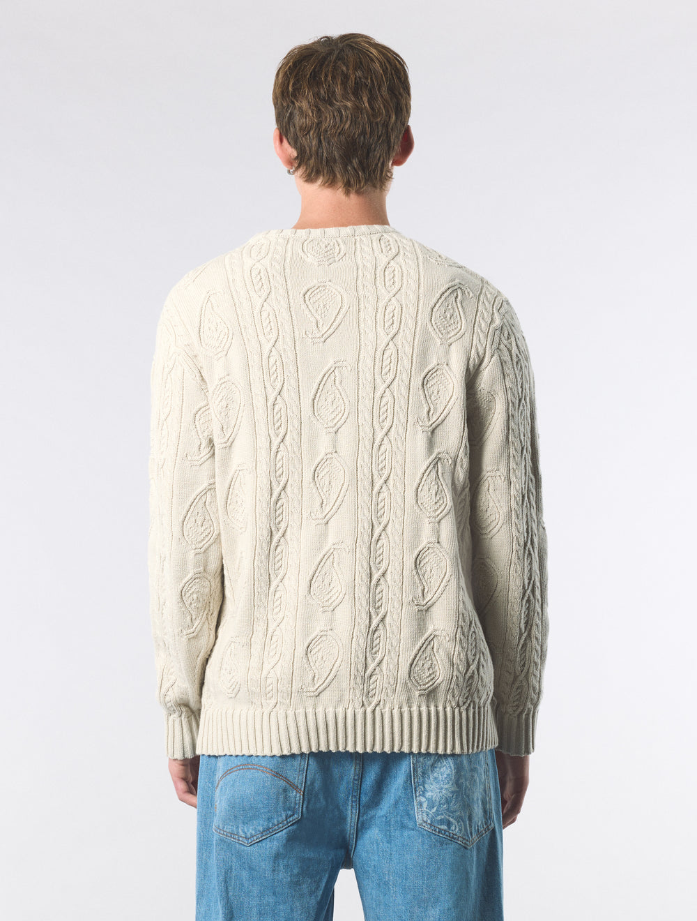 Stone Marlybone Paisley Cable Knit Jumper