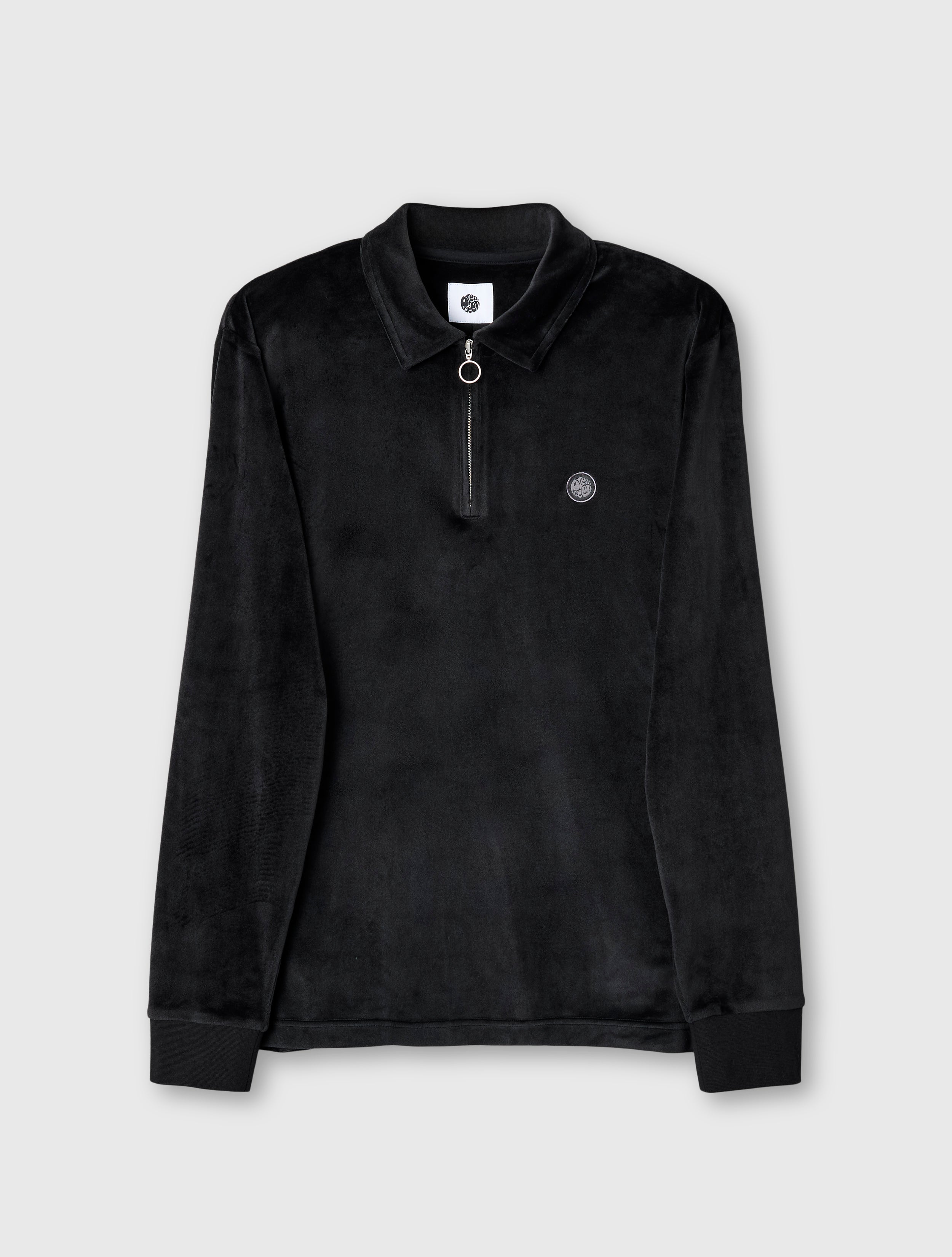 トップス 22AW Paneled Velour Long Sleeve Polo Adidas Originals Velour Long Sleeve Polo