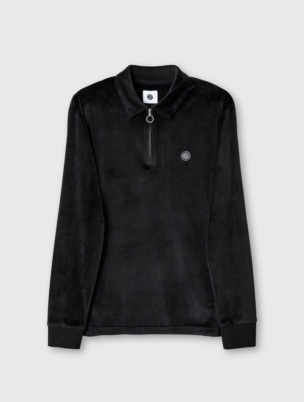 Black Kennedy Velour Polo