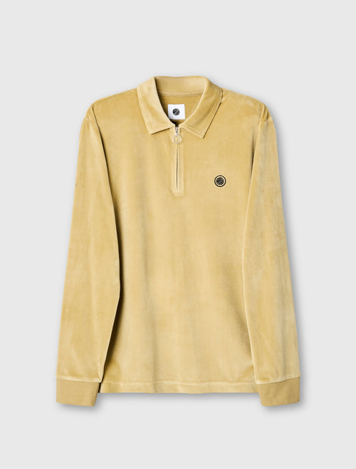 Taupe Kennedy Velour Polo