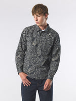 Black Patchwork Paisley Shirt