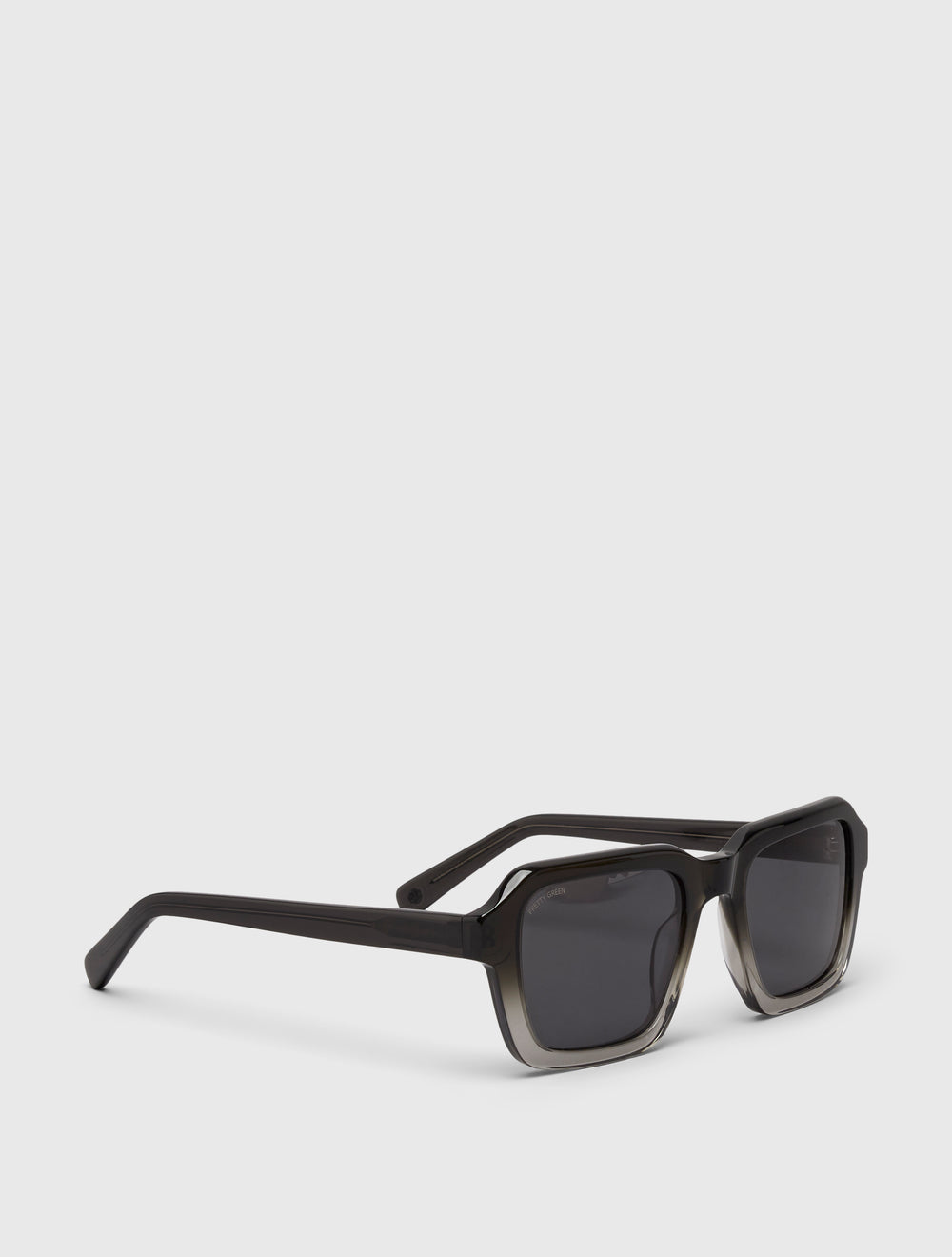 Black Acetate Angled Chunky Square Sunglasses