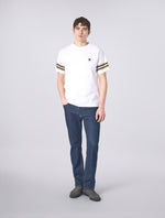 White Stratosphere Sleeve Stripe T-Shirt