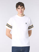 White Stratosphere Sleeve Stripe T-Shirt