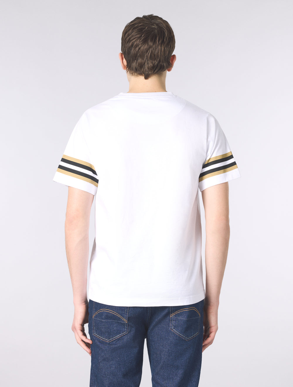White Stratosphere Sleeve Stripe T-Shirt