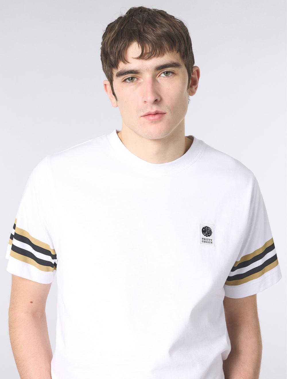 White Stratosphere Sleeve Stripe T-Shirt