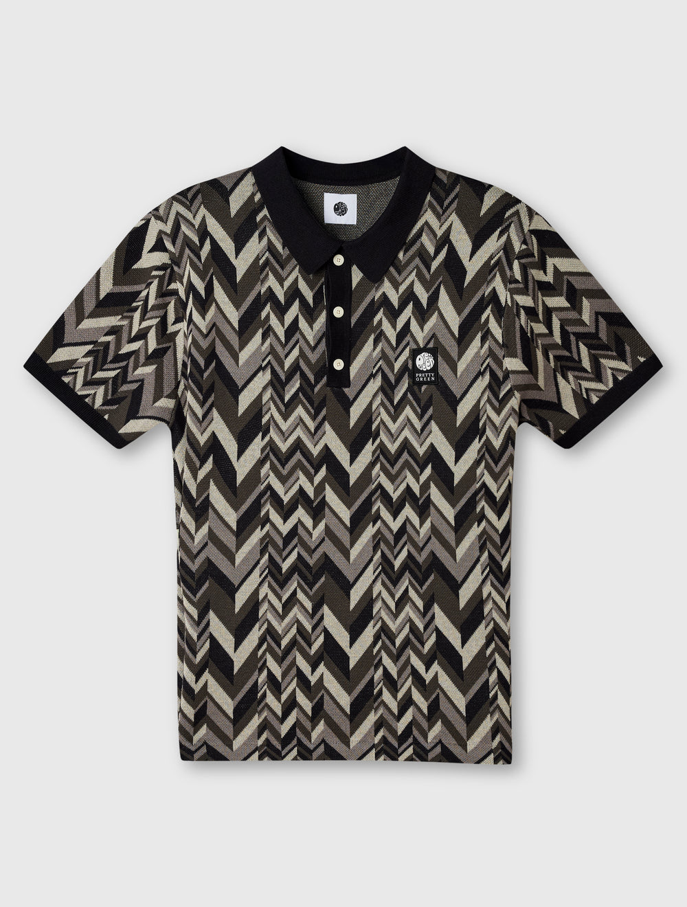 Black Starship Short Sleeve Knit Polo