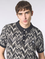 Black Starship Short Sleeve Knit Polo