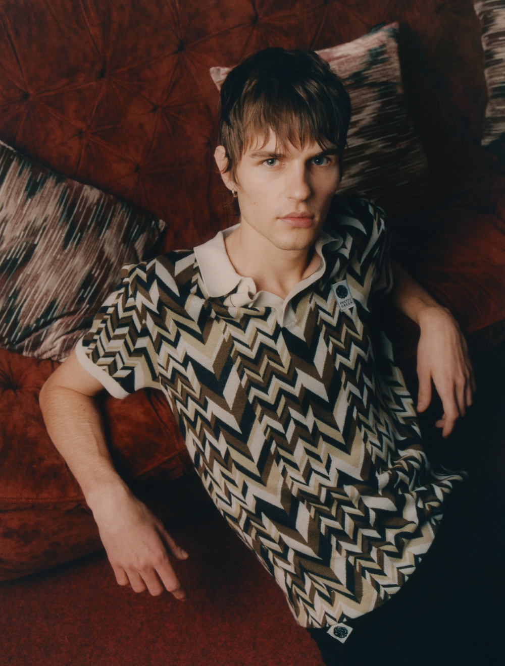 Stone Starship Short Sleeve Knit Polo