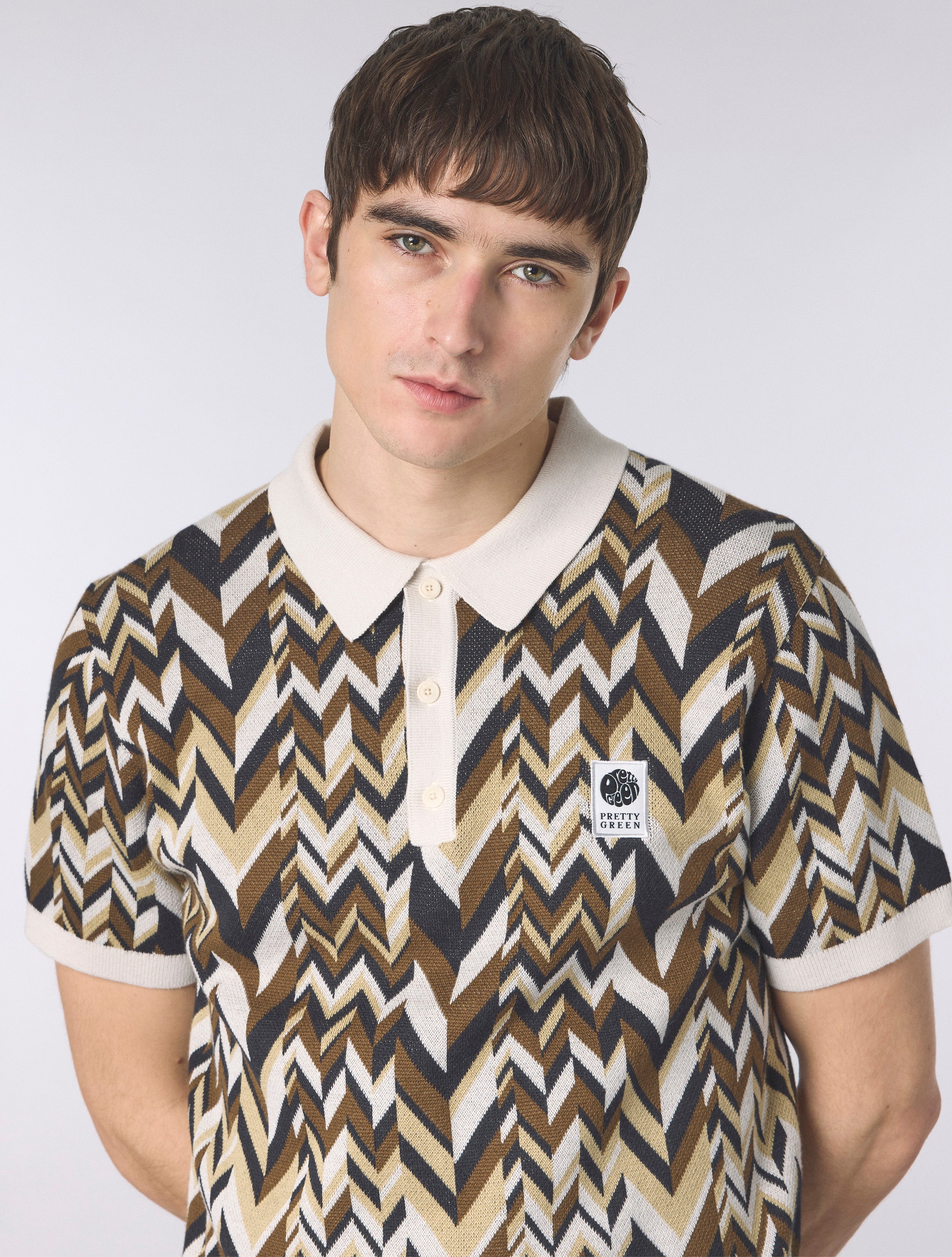 Stone Starship Short Sleeve Knit Polo – Pretty Green Store
