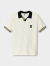 White Stratosphere Short Sleeve Knit Polo