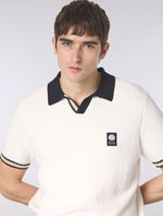 White Stratosphere Short Sleeve Knit Polo