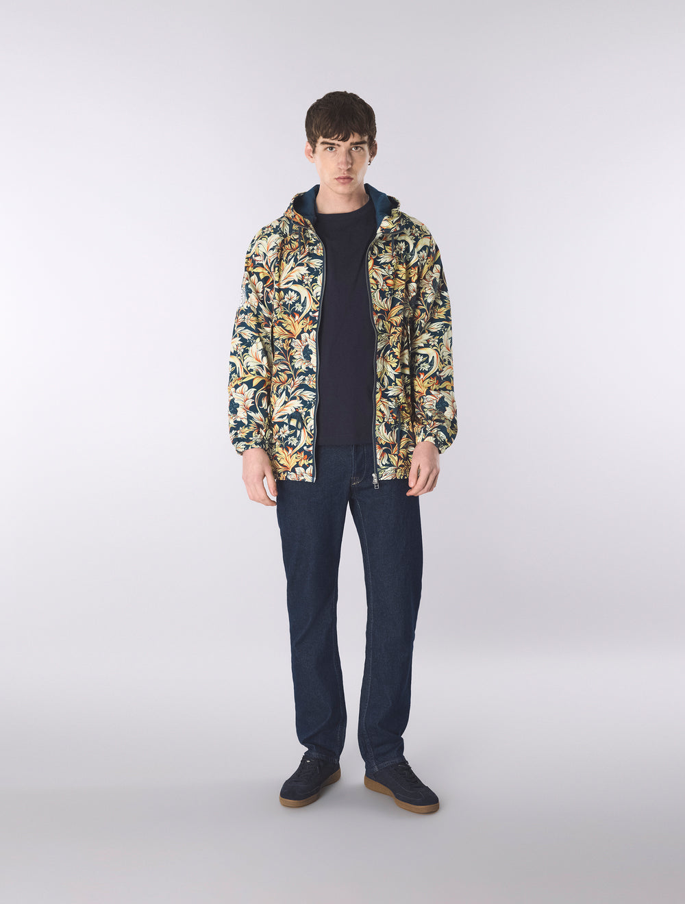 Navy Bostall Printed Jacket