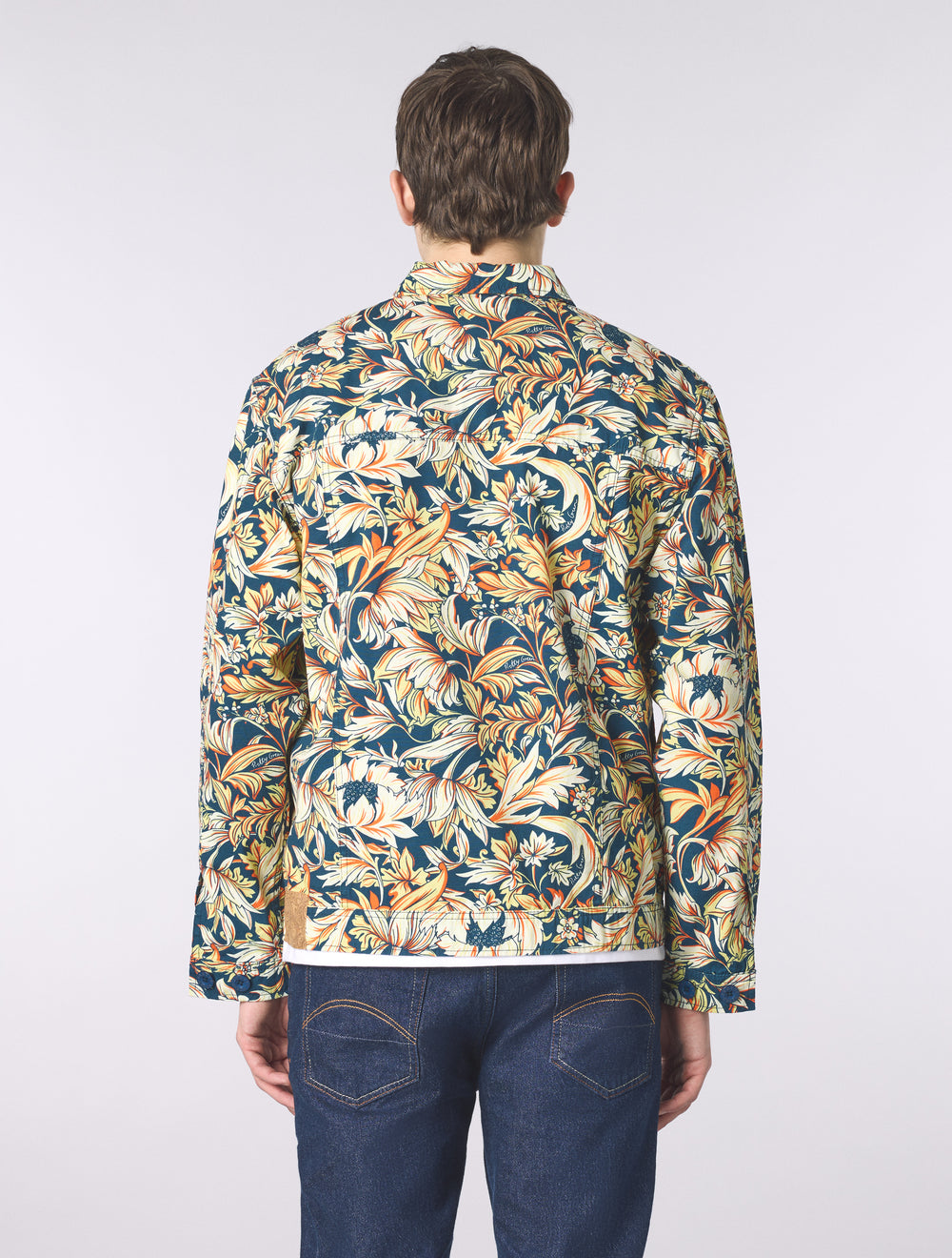 Navy Bostall Printed Overshirt