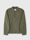 Dark Green Bostall Solid Overshirt
