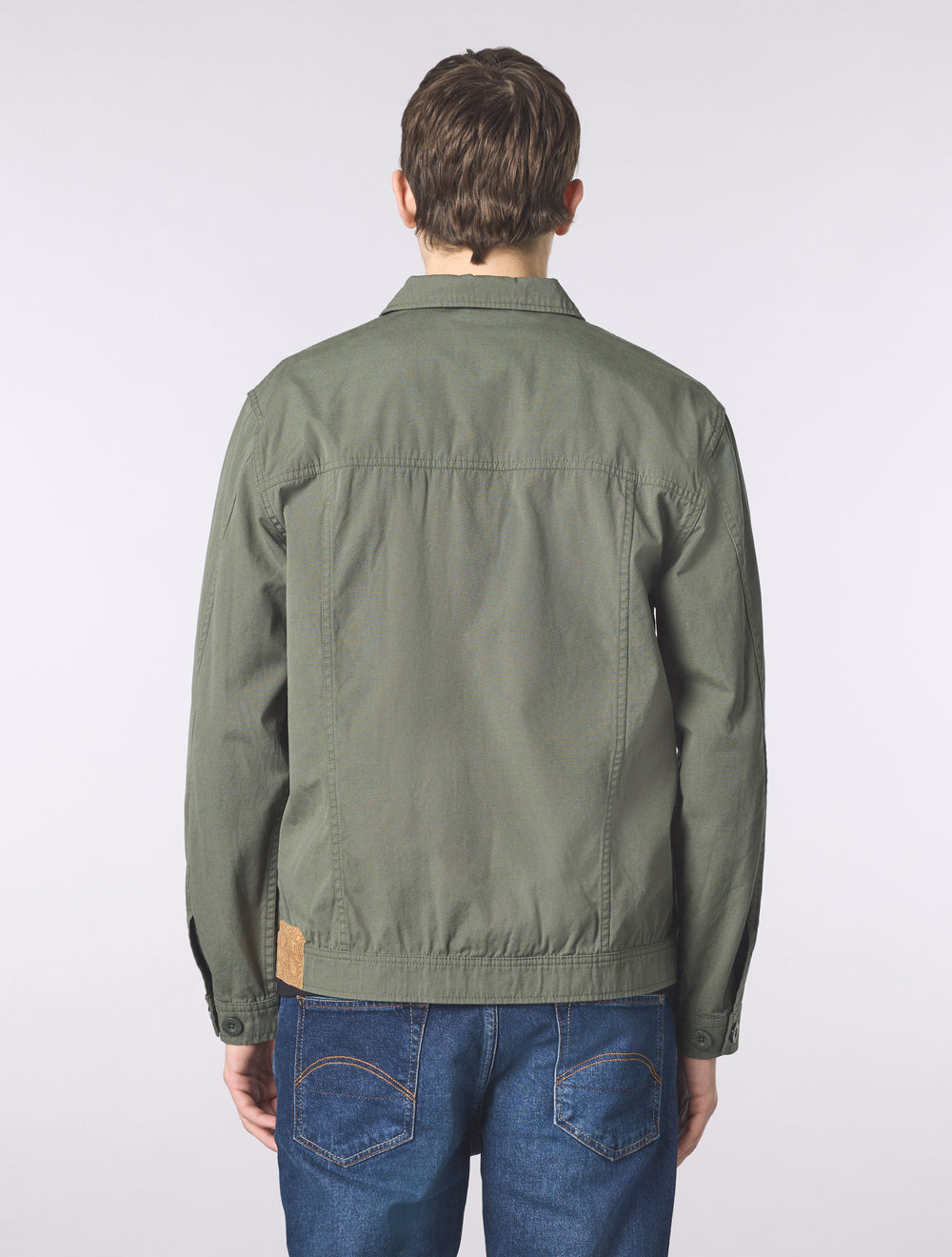 Dark Green Bostall Solid Overshirt