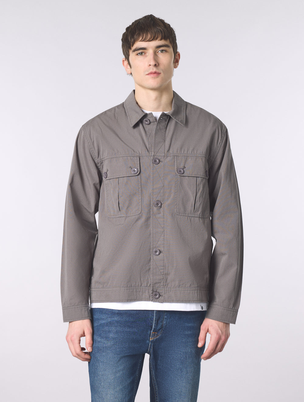 Grey Bostall Solid Overshirt
