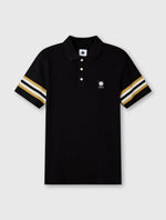 Black Stratosphere Sleeve Stripe Polo