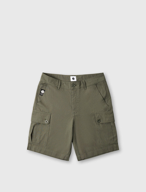 Dark Green Bostall Cargo Shorts