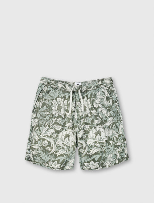 Green Bostall Printed Shorts