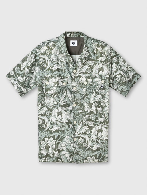 Green Bostall Printed Short Sleeve Shirt