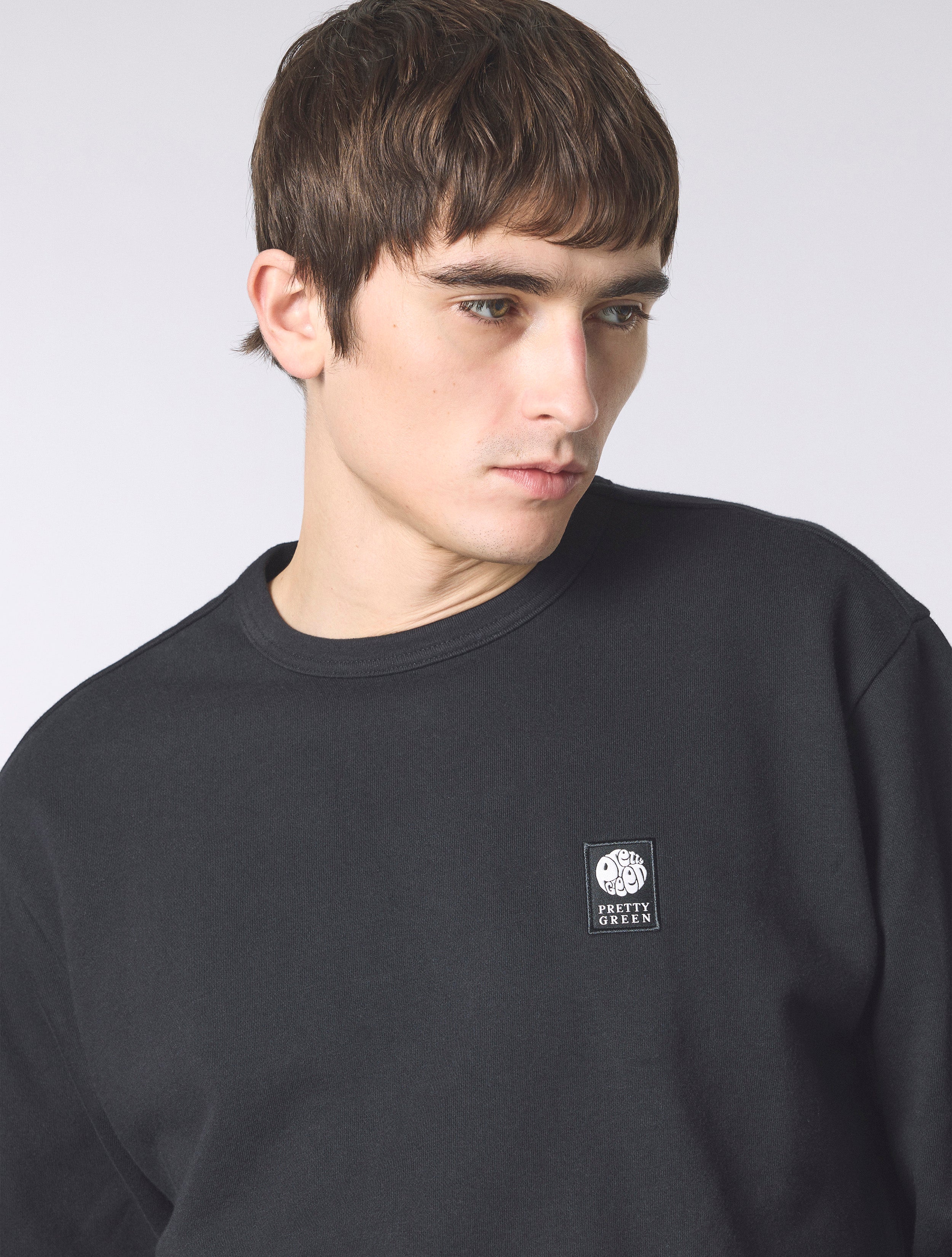 Black Brennan Crew Sweat – Pretty Green Store
